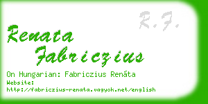 renata fabriczius business card
